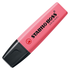 Pastellrosa Textmarker von Boss Original für ein farbenfrohes und markantes Markieren von Texten.