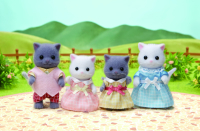 Sylvanian Families Persian Cat Family 7cm 8cm 4 Stück