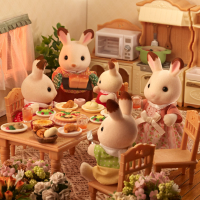 Sylvanian Spielfiguren Schokoladenhasen Familie