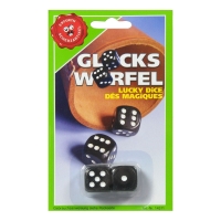 Schwarzer Glückswürfel mit gezinktem...