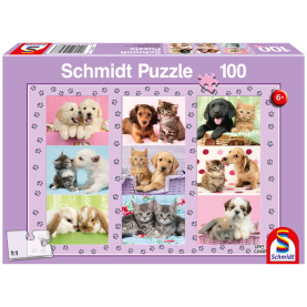 Puzzle Meine Tierfreunde mit 100 Teilen, bunt und kinderfreundliches Motiv.