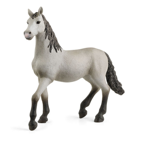 Braunes Schleich Pura Raza Española Jungpferd aus Kunststoff mit realistischem Aussehen und einer Größe von 10,7 cm.