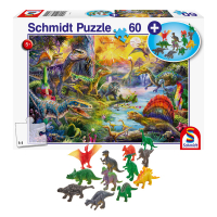 Buntes Dinosaurier-Puzzle mit 60 Teilen für Kinder...