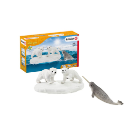 Schleich Wild Life Eisbären Rutschpartie Figuren-Set für Kinder.