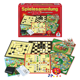 Schmidt Spiele Sammlung mit 100 Spielvarianten in bunter Verpackung.