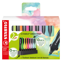 Acht Textmarker in Pastellfarben mit griffiger Form und...