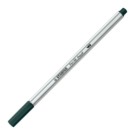 Grauer Filzstift Pen 68 Brush in grüner Erde Farbe mit Pinselspitze.