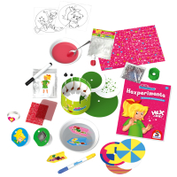 Rotes Kinderbuch Bibi Blocksberg - Hexperimente mit spannenden Abenteuern und bunten Illustrationen.