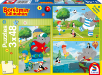 Puzzle mit Motiv von Benjamin Blümchen, bestehend aus 3x48 Teilen