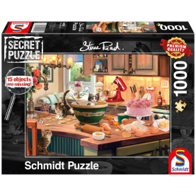 1000-teiliges Puzzle mit Motiv eines gemütlichen Wohnzimmers - perfekt für stundenlangen Rätselspaß.