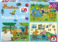 Maus-Puzzle mit 48 Teilen, 3er Set Ein Tag mit der Maus.