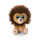 Brauner Plüschlöwe mit großen Glubschaugen und langen Armen zum Kuscheln.