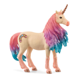 Braunes Einhorn-Figurenspielzeug aus der Schleich Bayala Serie, detailliert gestaltet und 12 cm groß.