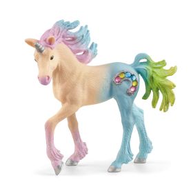 Rosa Einhorn-Fohlen Figur aus der Schleich Bayala Serie, 8,4cm groß, detailreich gestaltet mit magischem Design.