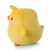 Gelbes Plüsch-Küken Molang mit 12cm Größe und niedlichem Piu Piu-Sound.