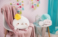 Gelbes Plüsch-Küken Molang mit 12cm Größe und niedlichem Piu Piu-Sound