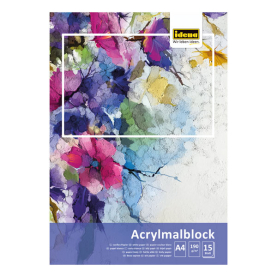 A4 Acrylmalblock mit 15 Seiten und 190g FSC-Mix Papier für kreatives Malen und Zeichnen.