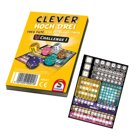 Schmidt Spiele Zusatzblock Clever hoch drei Challenge - Spielblock mit verschiedenen Herausforderungen für das Spiel Clever hoch drei.