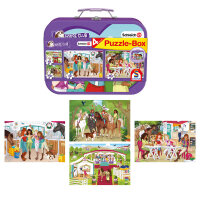 Puzzlekoffer mit 2x60 und 2x100 Teilen aus dem Schleich...