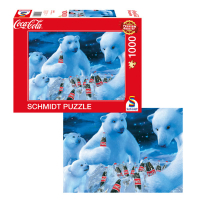 Puzzle mit 1000 Teilen mit dem Motiv von Coca-Cola...