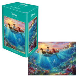 500-teiliges Schmidt Puzzle mit nostalgischem Motiv von Arielle in einer Blechdose.