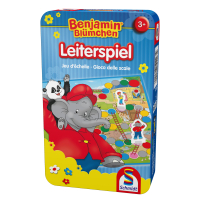 Blümchen Leiterspiel mit Benjamin Blümchen Motiven und bunten Farben.