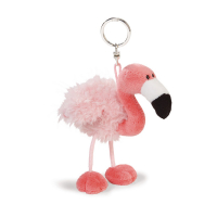 Rosa Schlüsselanhänger in Form eines Flamingos...