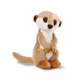 Plüsch Erdmännchen in sitzender Position, 20 cm groß mit superweichem Fell.