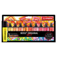 Farbenfrohe Textmarker-Set von Boss Original in warmen...