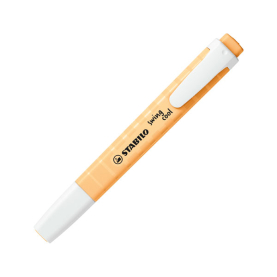 Pastelloranger Textmarker mit breiter Spitze und ergonomischem Griff.
