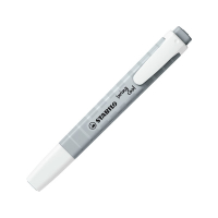 Grauer Textmarker mit pastellfarbener Kappe und...