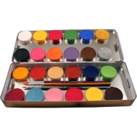 24-Farben Schminkpalette mit metallischem Finish und...