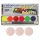Bunte Schminkpalette mit 6 Neon- und Metallic-Farben.