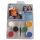 Kleine Schminkpalette mit 6 Farben für Kinder, präsentiert im Blister.