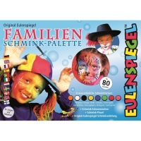 Pfirsichfarbene Schminkpalette mit 8 Farben, Schwamm und Pinsel - perfekt für ein vielseitiges Make-up.