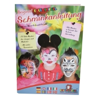 Pfirsichfarbene Schminkpalette mit 8 Farben, Schwamm und Pinsel - perfekt für ein vielseitiges Make-up.