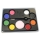 Pfirsichfarbene Schminkpalette mit 8 Farben, Schwamm und Pinsel - perfekt für ein vielseitiges Make-up.