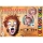 Bunte Schminkpalette mit 8 Tiermasken-Farben, Schwamm und Pinsel.