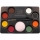 Bunte Schminkpalette mit 8 Tiermasken-Farben, Schwamm und Pinsel.