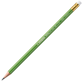 Grauer Bleistift HB in GreenGraph-Design mit Radierer.