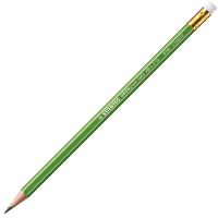 Grauer Bleistift HB in GreenGraph-Design mit Radierer.