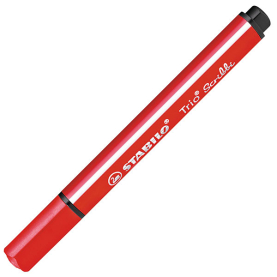 Rotes Filzstift-Trio Scribbi mit breiter Spitze und ergonomischem Design.