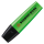 Grüner Textmarker von Boss mit keilförmiger Spitze und ergonomischem Design.