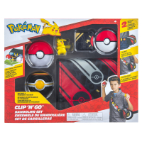 Buntes Pokémon Bandolier Set mit sortierten Pokémon-Figuren und verstellbarem Schultergurt