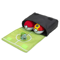 Buntes Pokémon Bandolier Set mit sortierten Pokémon-Figuren und verstellbarem Schultergurt