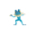 Bunte Pokemon Battle Figur mit detailreichen Verzierungen und realistischen Kampfpose