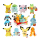 Pikachu Plüschtier aus Polyester in gelber Farbe mit roten Wangen und schwarzen Ohren.