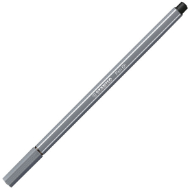 Dunkelgrauer Filzstift Pen 68 mit kräftiger Farbe und stabiler Spitze.