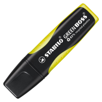 Gelber Textmarker von Stabilo mit breiter Spitze und...