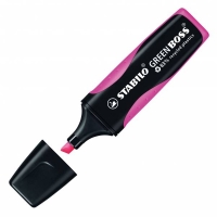 Rosa Textmarker von Stabilo mit Greenboss-Spitze und...